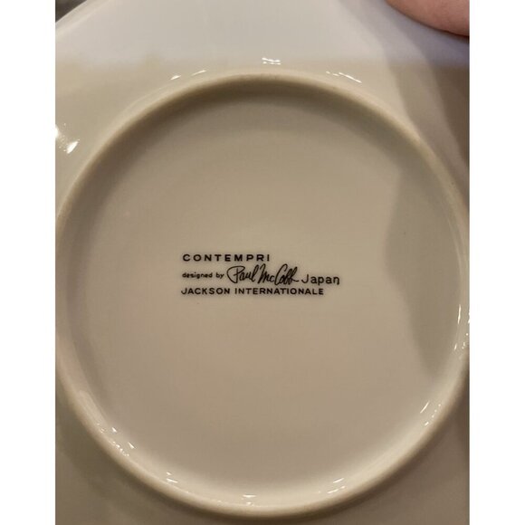 Paul McCobb Contempri San Remo Blue Leaves Set Of 3 Saucers‎ Plates ONLY MCM - Picture 2 of 3